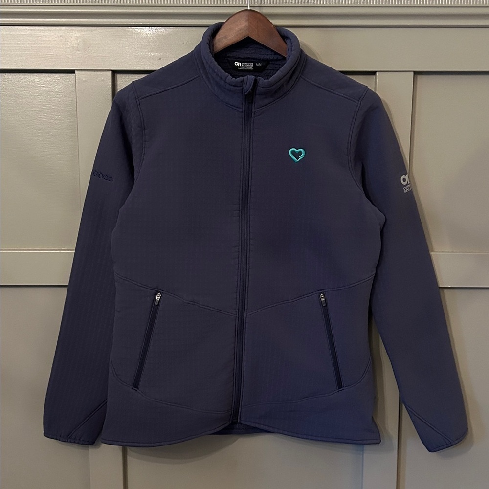 Outdoor Research Grid Soft Shell Jacket Naval Blue Womens Size Medium